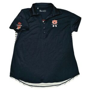 Auburn Tigers Under Armour Womens M HeatGear Polo Tigers Unlimited Navy